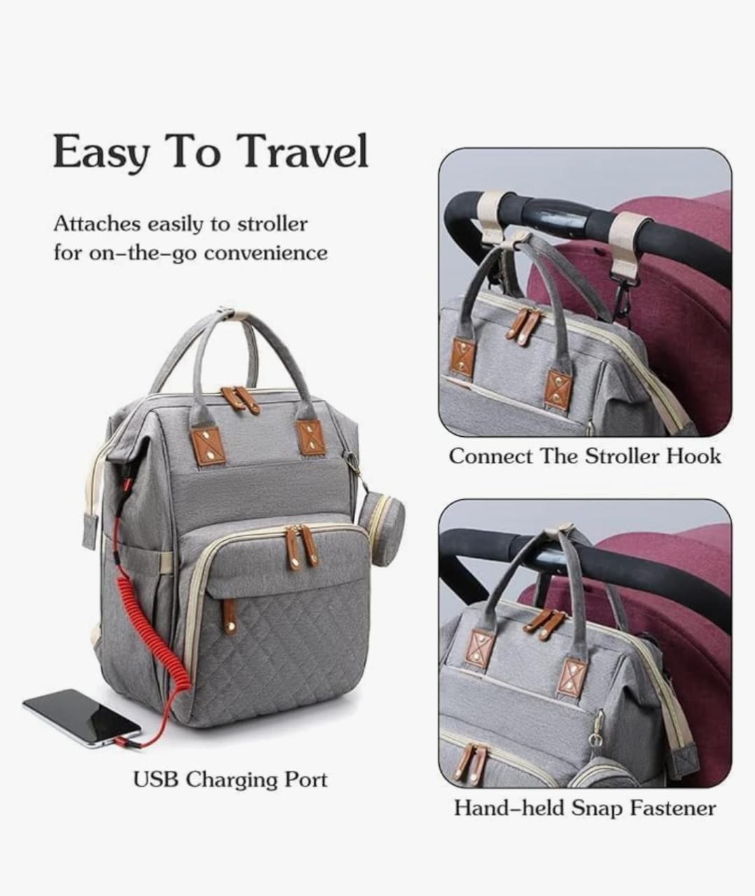 3 In 1 Baby Diaper Bag